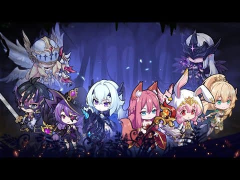 [신작 모바일게임] 로그라이크 전략 모바일 RPG 게임 '밤의 성 : 오버추어' 플레이. 메이즈 탐험 판타지 어드벤처 2D 애니메이션 턴제 수집형 RPG (출시예정 모바일게임)
