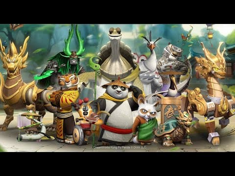 [신작 모바일게임] 3D 애니메이션 수집형 RPG '쿵푸 팬더: 용의 전사' (功夫熊猫：神龙大侠) 플레이. 쿵푸 팬더 IP 전략 시뮬레이션 SLG 게임 (출시예정 모바일게임)
