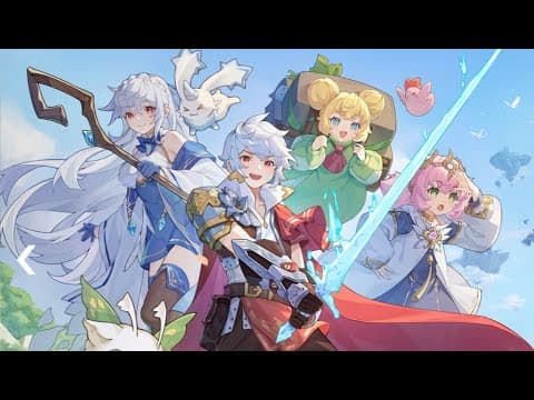 [신작 모바일게임] 판타지 어드벤처 RPG '소드 X 스태프' (Sword x Staff) 플레이. 출시예정 2D 애니메이션 스킬 조합 턴제 오토배틀러 방치형 RPG 게임 기대작