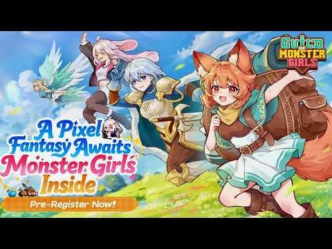 [신작 모바일게임] 판타지 던전 크롤러 수집형 RPG '몬스터 걸 길드' (Guild of Monster Girls) 플레이. 출시예정 픽셀 도트 그래픽 몬무스 게임 기대작 추천?