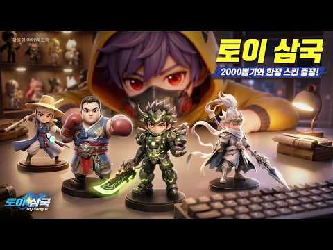 [신작 모바일게임] 애니메이션 수집형 RPG '토이삼국' 플레이. 삼국지 IP 세로화면 턴제 전략 AFK 방치형 RPG 게임 기대작 추천? (2026년 출시예정 사전예약 게임)