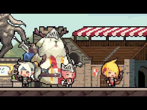 [신작 게임] 국산 픽셀 도트 판타지 수집형 RPG '크루세이더 퀘스트 히어로 타운'  플레이. 추억의 모바일 게임 크퀘 IP 2D 영웅 육성 방치형 스팀 PC 게임 기대작 추천?