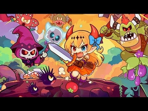 [신작 모바일게임] 국산 몬스터 사냥 애니메이션 RPG '다크로드 사가' (DarkLord Saga) 플레이. 출시예정 판타지 한붓그리기 2D 턴제 액션 퍼즐 게임 기대작?