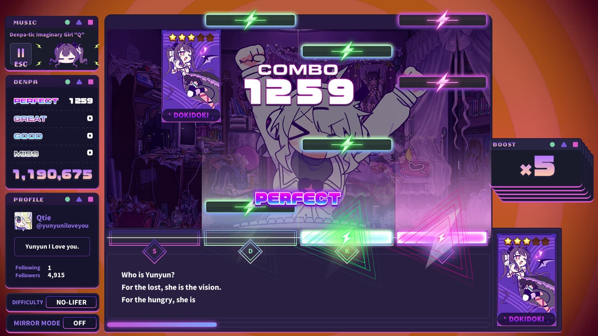 Yunyun Syndrome!? Rhythm Psychosis screenshot 1