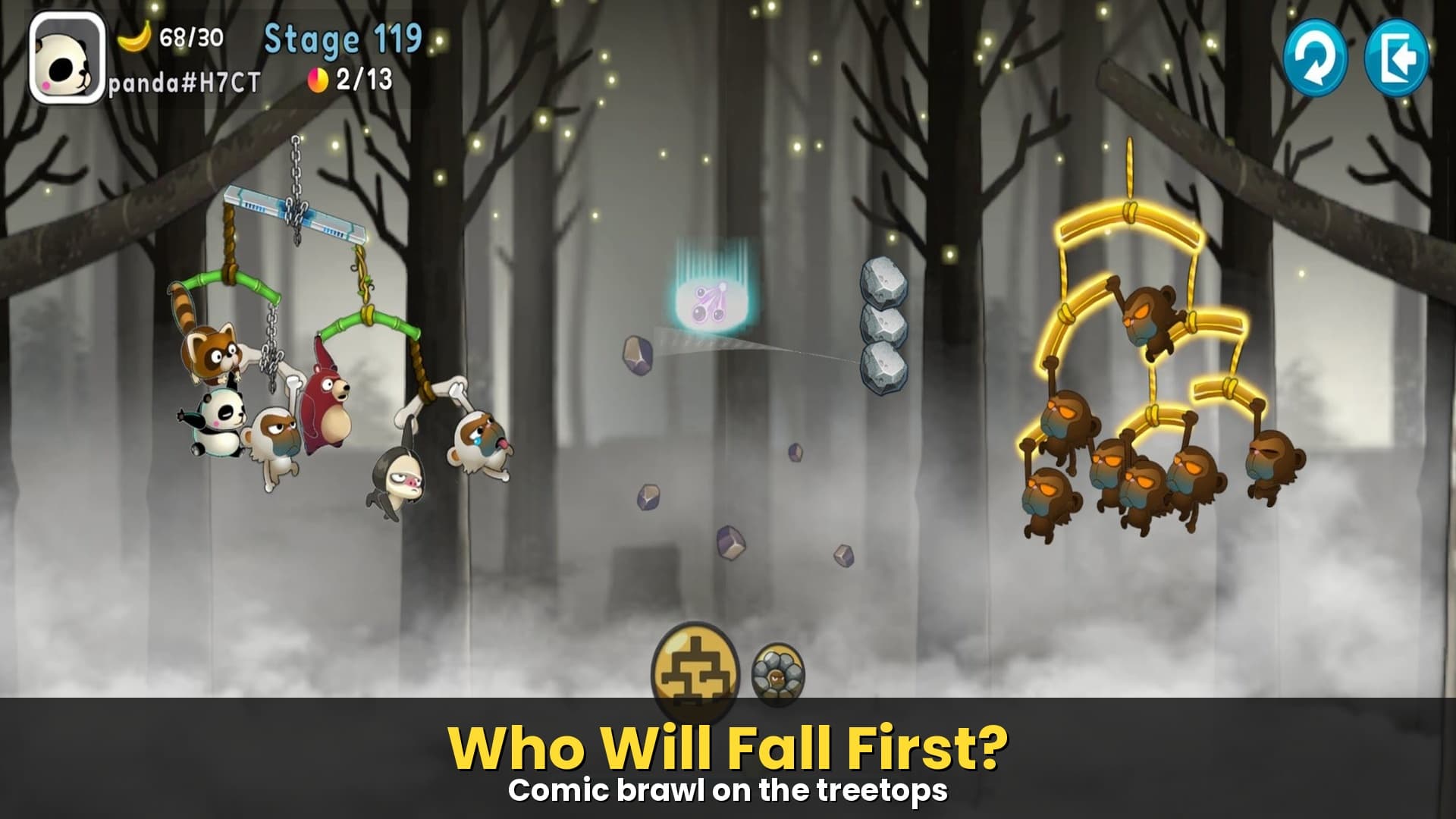 Monkey Battle: Swing Shot screenshot 1
