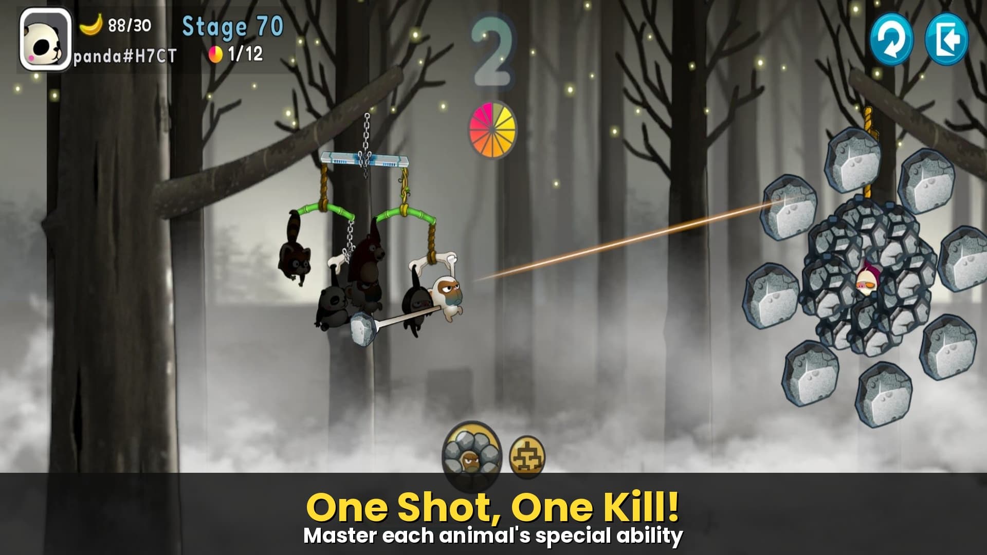 Monkey Battle: Swing Shot screenshot 2