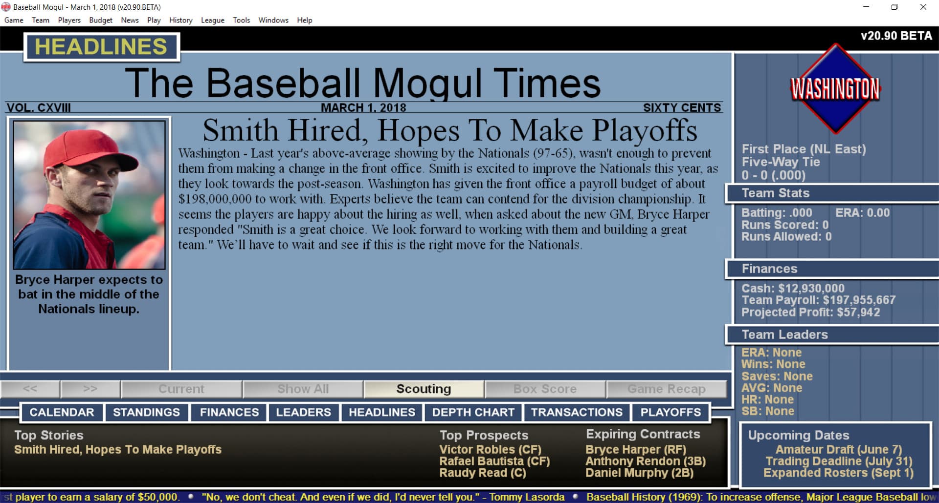 Baseball Mogul 2018 screenshot 2